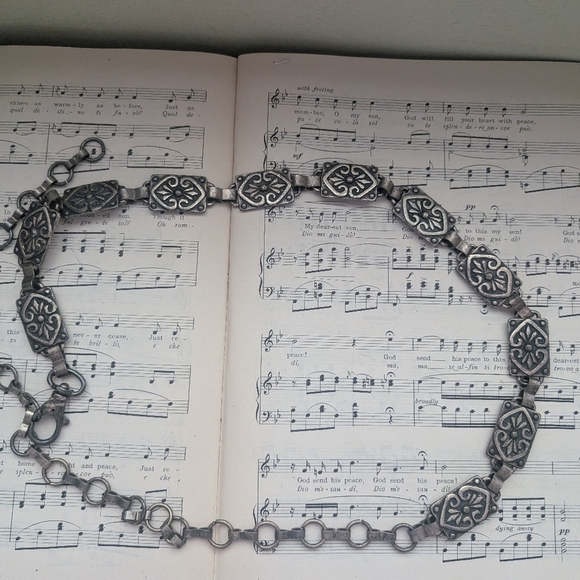 Vintage Silver Chain Belt - Picture 2 of 10